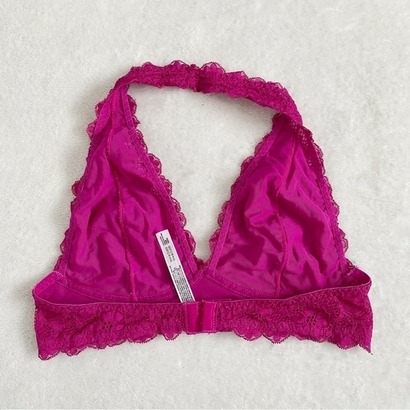 Intimately Free People pink lace halter neck bralette size small - Picture 3 of 4